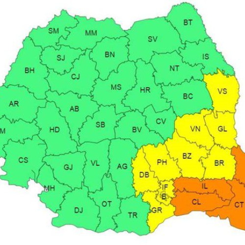Avertizări meteo emise de ANM pentru instabilitate atmosferică accentuată