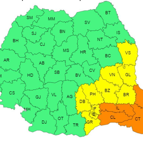 Avertizare meteorologică Cod galben pentru județul Dâmbovița