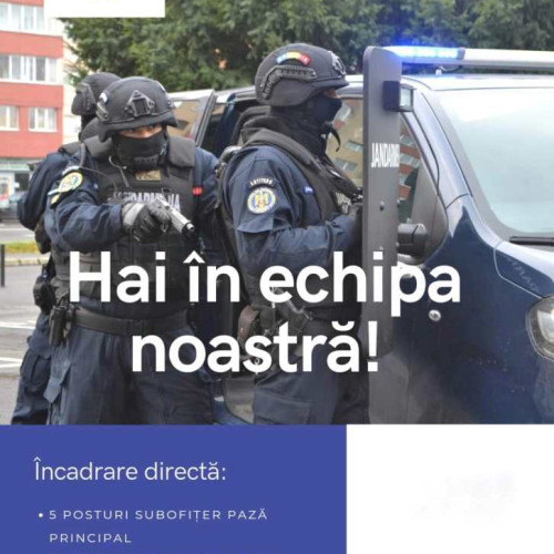 Inspectoratul de Jandarmi Județean "Nicolae Titulescu" angajează