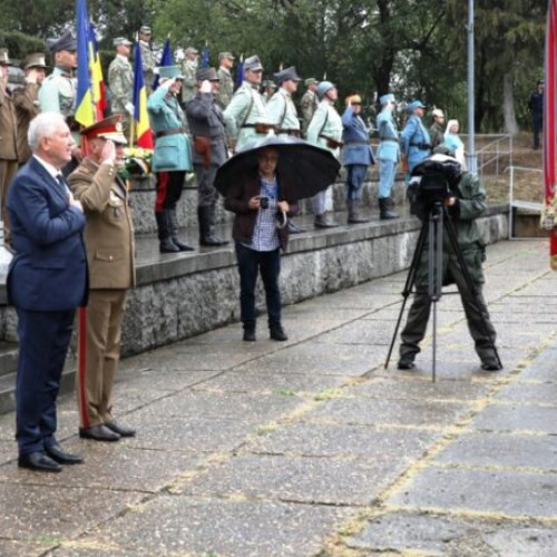 Ceremonial în memoria eroilor de la Mărășești, marcând 107 ani de la bătălia din 1917