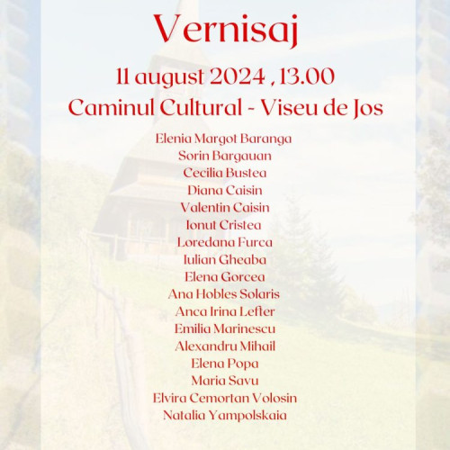 Tabăra de creație "Maramureș - Plai cu Flori" la Vila Flora din Vișeu de Jos