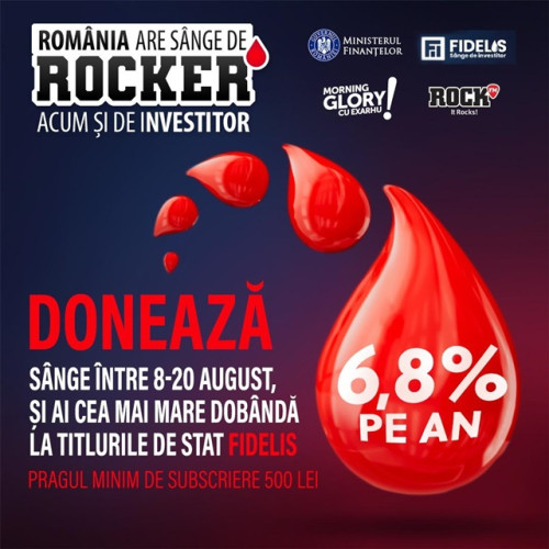 Ministerul Finanțelor lansează o nouă emisiune de titluri de stat Fidelis pentru donatorii de sânge