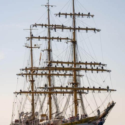 Ceremonie de întoarcere a navei-școală "Mircea" în portul militar Constanța