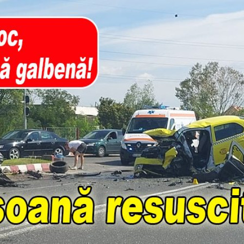 Accident grav în zona benzinariei Lukoil: Taxi implicat, șofer în stare critică
