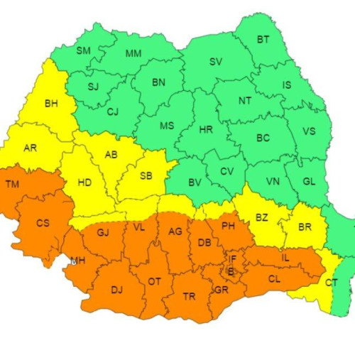 Cod Portocaliu de caniculă în județul Dâmbovița