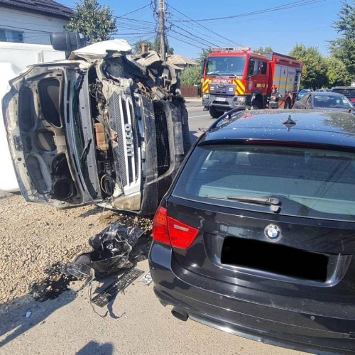 Accident rutier la Gaesti, în urma căruia persoanele implicate au refuzat spitalizarea