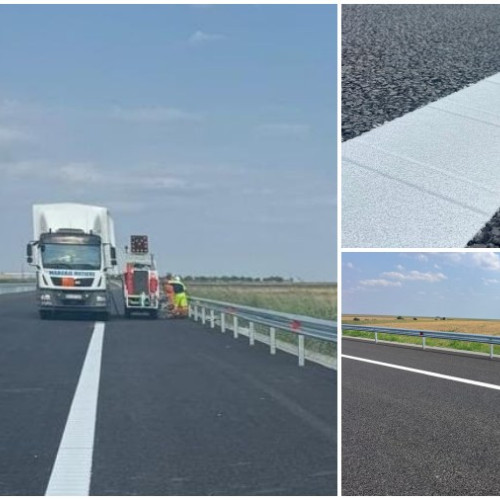 Firmele lui Dorinel Umbrarescu încep marcarea drumurilor pe A7 Buzău - Focșani