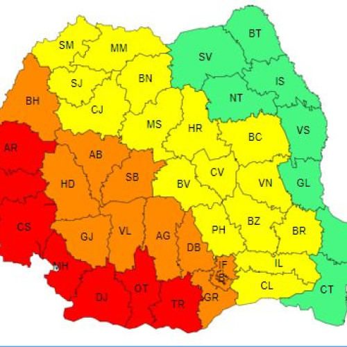 Avertizări meteorologice de caniculă pentru mai multe județe din România