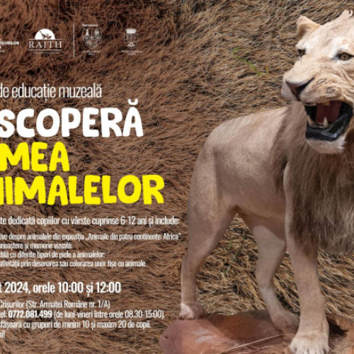 Atelier de educație muzeală pentru copii: "Descoperă lumea animalelor"