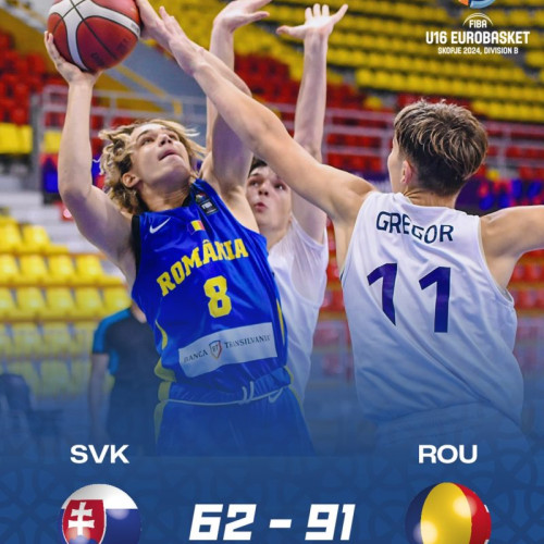 Echipa de baschet Under 16 a României s-a calificat în sferturile de finală ale Campionatului European