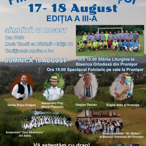 A III-a ediție a sărbătorii "Fiii satului Prunisor" se va desfășura în Sebiș