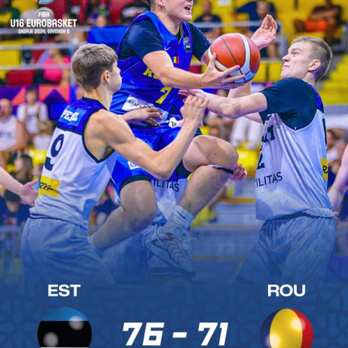 Naționala masculină de baschet Under 16 a României pierde finala Campionatului European