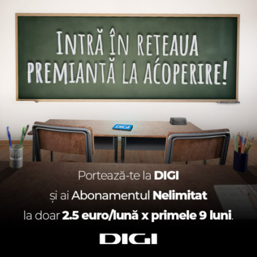 DIGI lansează campania &quot;Back to school&quot; cu reduceri pentru abonați
