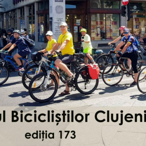 Marsul Biciclistilor Clujeni, ediția 173, adună pasionații de pedalat