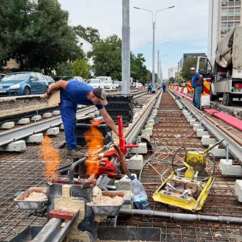 Proiectul de reabilitare a liniei 5 de tramvai din București avansează