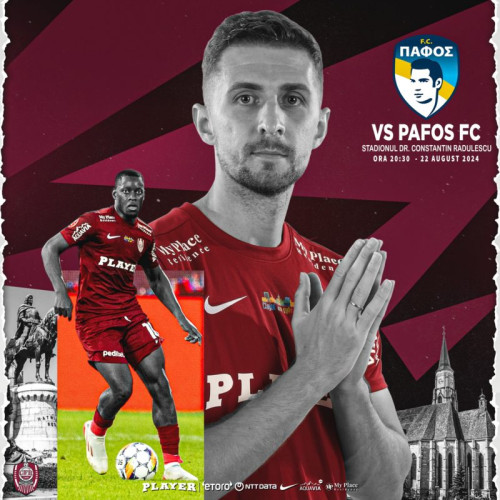 CFR Cluj va disputa play-off-ul UEFA Conference League împotriva echipei Paphos