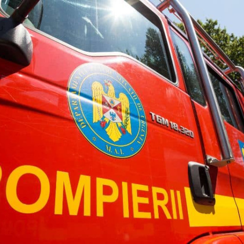 Accident rutier la Teius: Pompierii din Aiud intervin