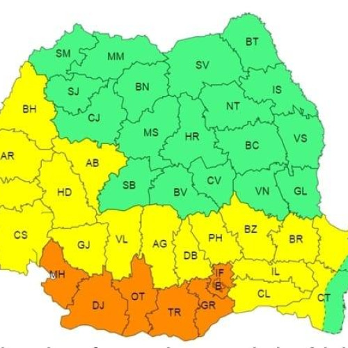 Avertizare meteorologică cod galben pentru județul Dâmbovița pe 24 august