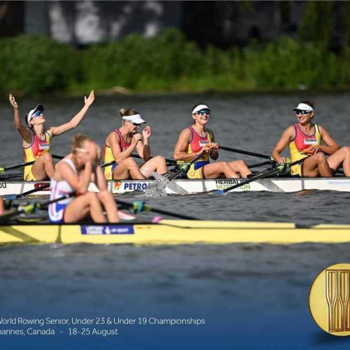 Echipajul feminin de patru vasle al României câștigă titlul mondial la U23