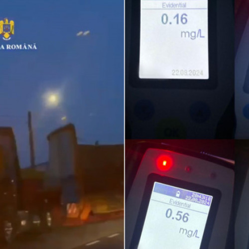 Patru șoferi surprinși sub influența alcoolului în Dâmbovița