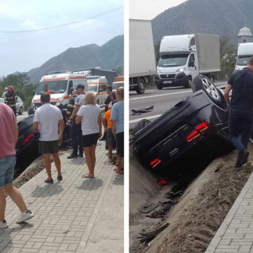 Accident rutier pe DN7 Sibiu - Râmnicu Vâlcea, o persoană rănită