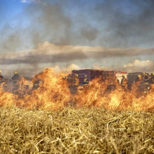 Flăcări devastatoare în trei localități din Argeș