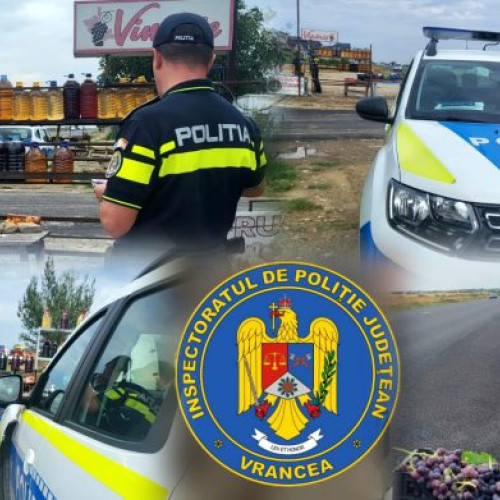Acțiune a poliției Vrancea pe DN2-E85 pentru verificarea comerțului
