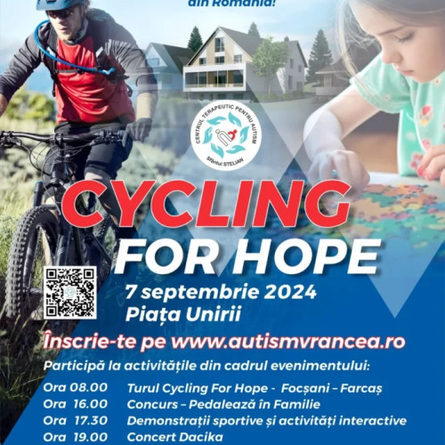 Asociatia Sf. Stelian, Ocrotitorul Copiilor organizează evenimentul caritabil "CYCLING FOR HOPE" pe 7 septembrie 2024