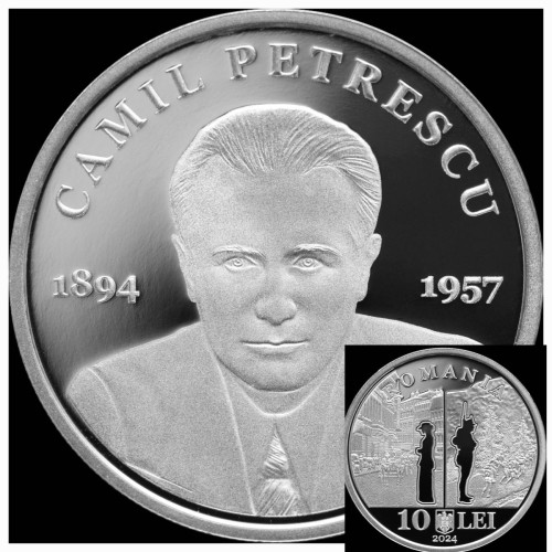 Banca Națională a României lansează o monedă din argint dedicată lui Camil Petrescu