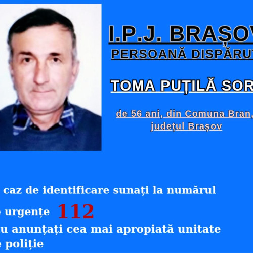 Căutări în Brașov pentru găsirea unei persoane dispărute