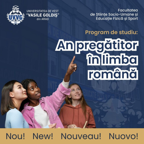 Universitatea de Vest "Vasile Goldis" din Arad lansează un nou program de studiu pentru limba română