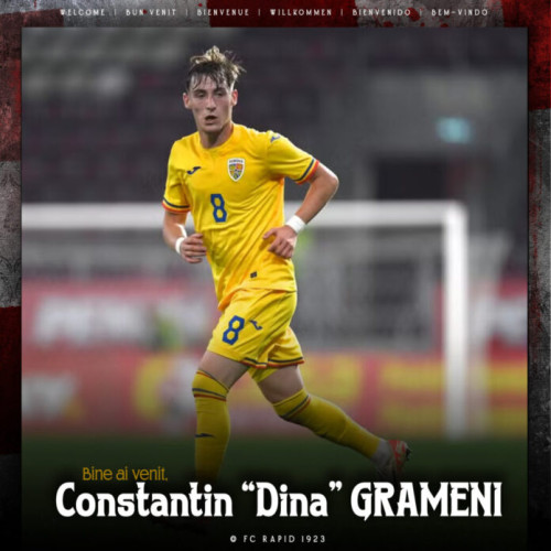 Rapid București l-a transferat pe mijlocașul Constantin Grameni