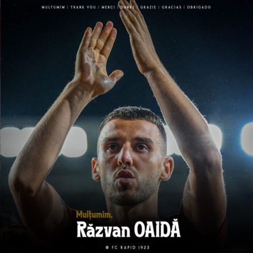 Rapid București și-a reziliat contractul cu jucătorul Răzvan Oaida