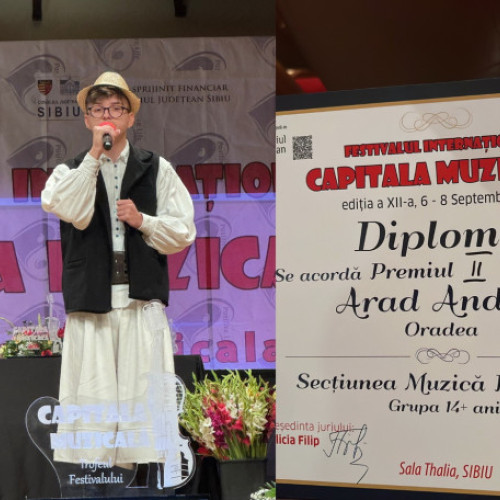 Andrei Arad, talentul orădean, a strălucit la Festivalul Internațional "Capitala Muzicală"