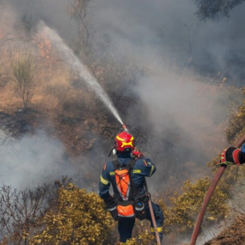 Mare incendiu de vegetație în Platanias, Creta