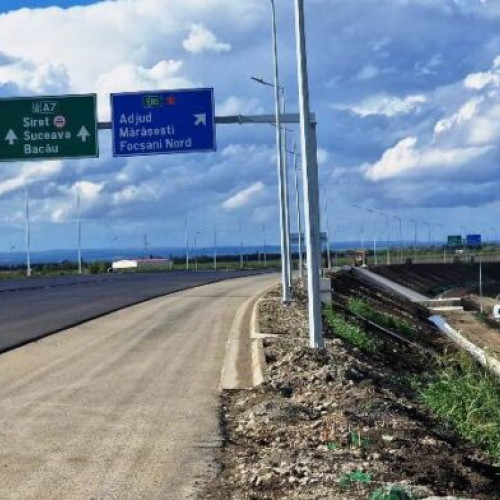 Tronsonul 4 al Autostrăzii A7 Buzău - Focșani este aproape finalizat