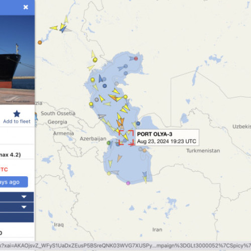 O navă cargo rusă suspectată de transportul de rachete balistice iraniene a fost observată în Marea Caspică