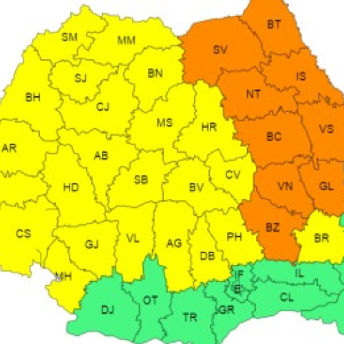 Alerta Cod Portocaliu pentru județul Botoșani