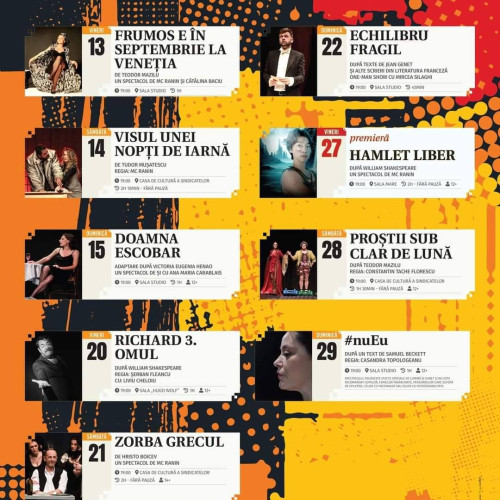 Teatrul Tony Bulandra din Târgoviște deschide stagiunea 2024 - 2025 cu evenimente atractive