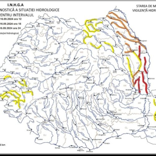 Risc de inundații pe râurile Jijia și Prut, avertizări prelungite