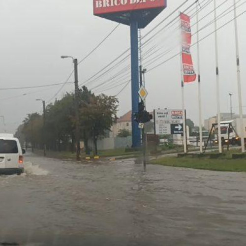 Inundații în Botoșani din cauza precipitațiilor