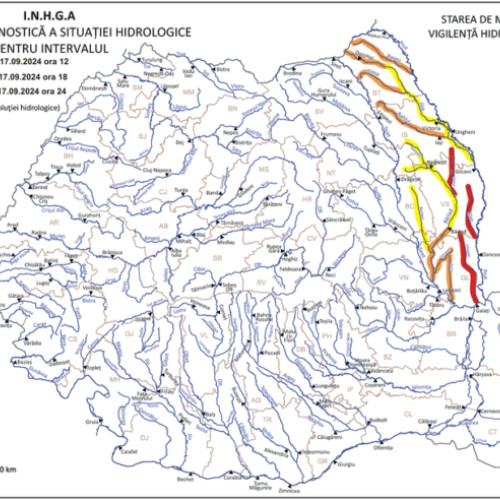 Avertizări de viituri în Moldova: Cod roșu în mai multe județe