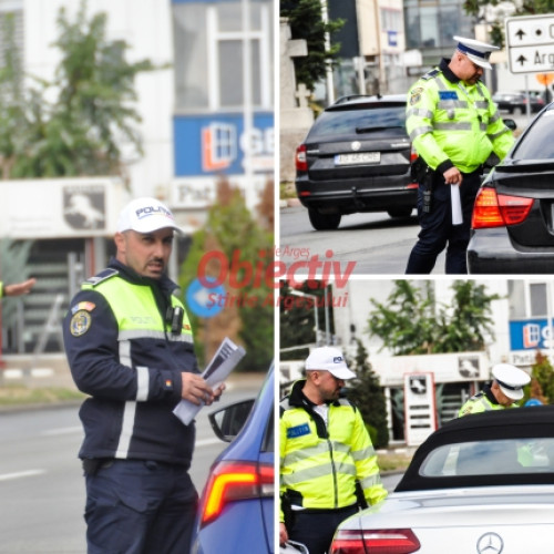 Campania "Ziua siguranței în trafic" a oprit zeci de șoferi în Pitești