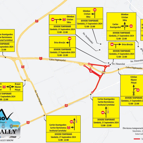 Restricții de circulație cu ocazia TESS Rally Brașov – Ediția 53