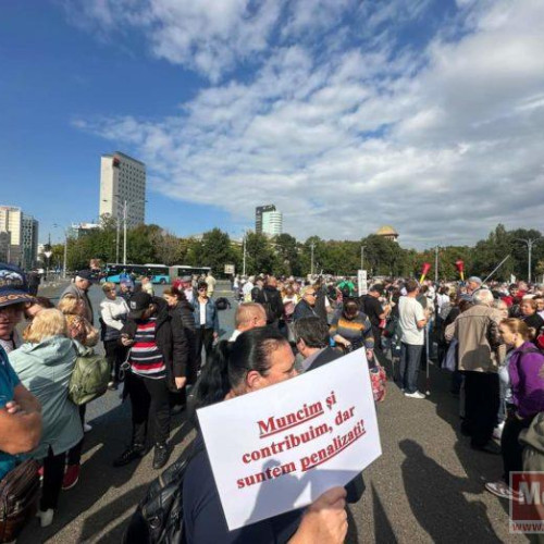 Protest al persoanelor nevăzătoare la Guvern împotriva noii legi a pensiilor