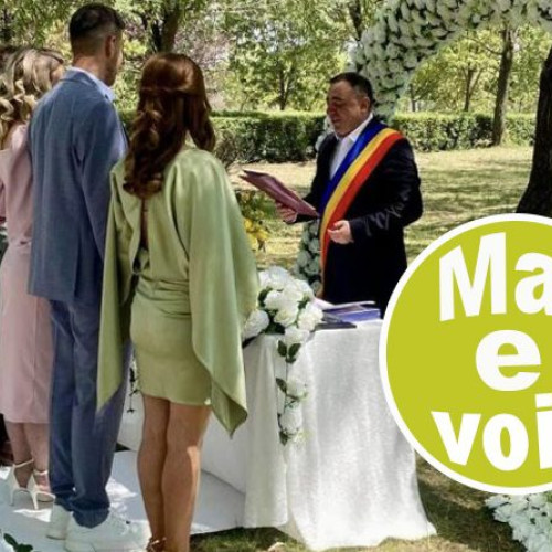 Oficierea căsătoriilor în Buzău continuă în parc și cu stilou