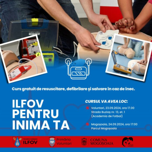 Consiliul Județean Ilfov lansează cursuri gratuite de prim ajutor