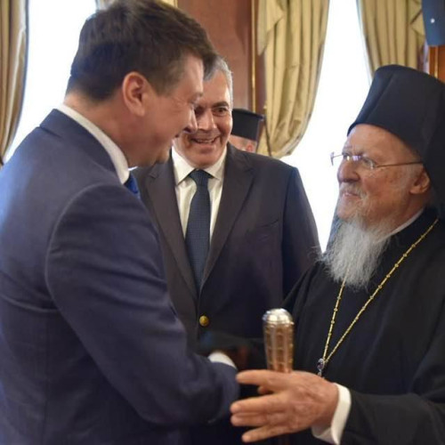 Întâlnire oficială între Ionuț Vulpescu și Patriarhul Bartolomeu I