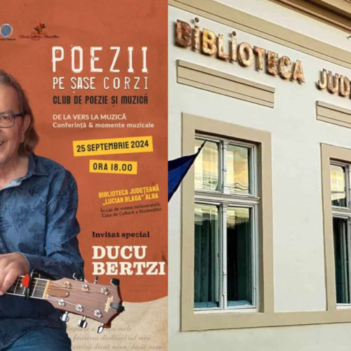 Ducu Bertzi va susține un atelier de poezie și muzică la Biblioteca Județeană Alba