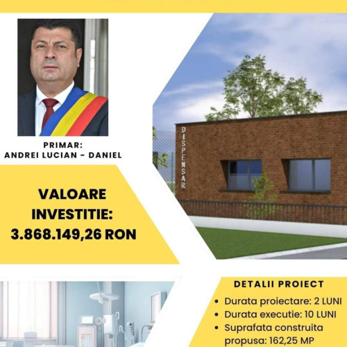 Proiect pentru un dispensar medical în Petrești